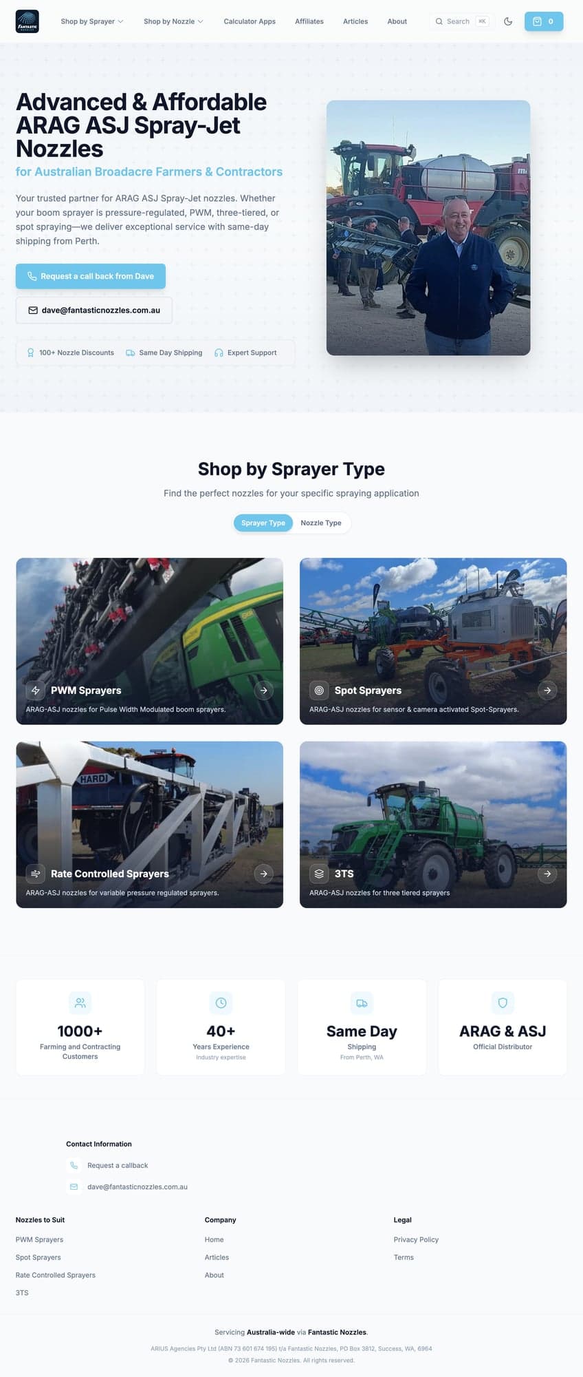 Fantastic Nozzles project interface